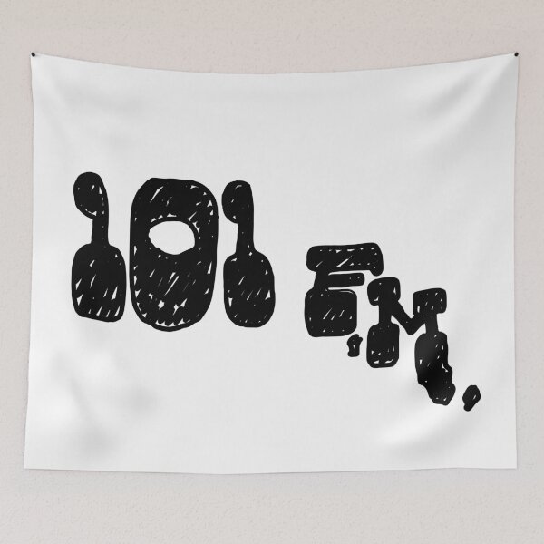 Item preview, Little Simz 101 FM GREY Area Custom Illustrated Logo Black designed and sold by old-londener.