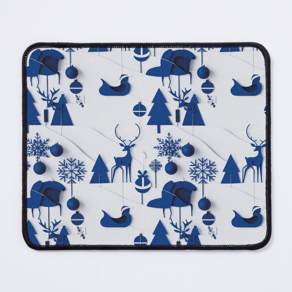 Item preview, Blue and white christmas pillow designs designed and sold by GURUMAD.