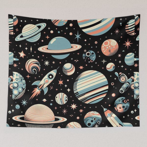 Item preview, Seamless Stars and Planets Pattern designed and sold by ShoPellY.