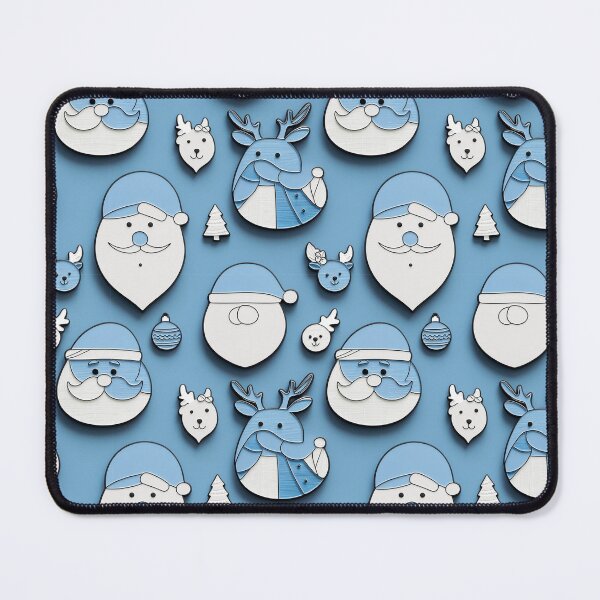 Item preview, 3d Blue and white christmas designed pillow designed and sold by GURUMAD.