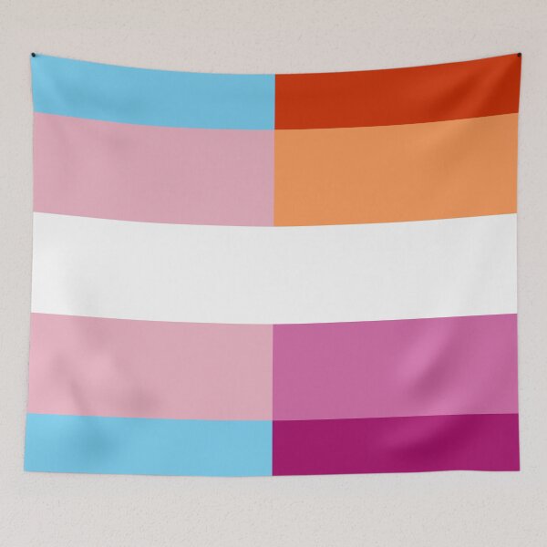 Item preview, Trans Lesbian Flag designed and sold by tarotandvacuums.