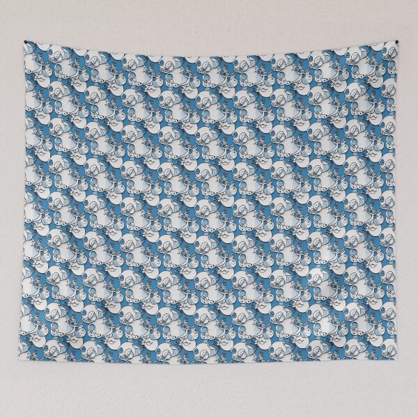 Item preview, 3d Blue and white christmas designed pillow designed and sold by GURUMAD.