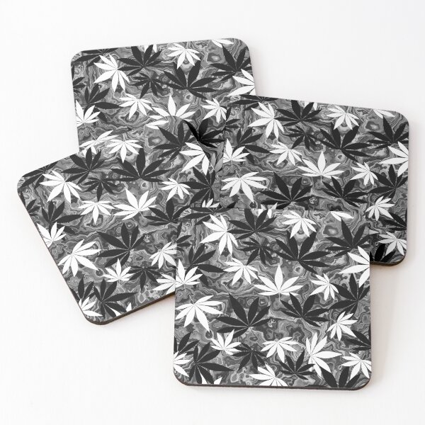 Item preview, Black And White Weed Leaf designed and sold by Sartoris Art.