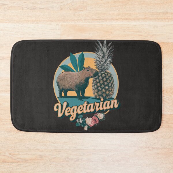 Item preview, Capybara and Pineapple, Vegetarian Design designed and sold by SixElements.