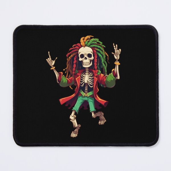 Item preview, Dancing Dreadlock Skeleton designed and sold by reggaeartgifts.