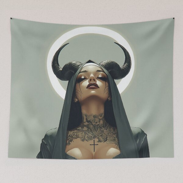 Item preview, Goth Girl Nun designed and sold by CursedbyLilith.