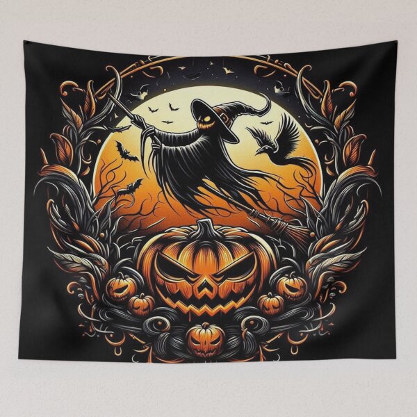 Item preview, Spooky Pumpkin Halloween Art designed and sold by Simplybe1.