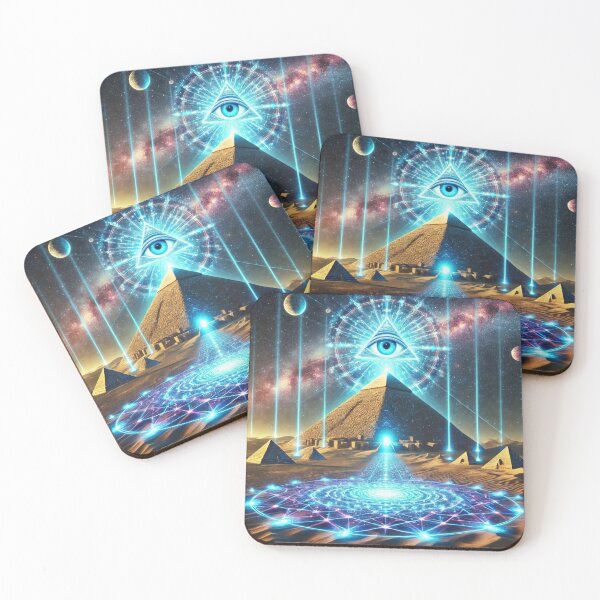 Item preview, All-Seeing Pyramid: Divine Light and Illuminated Sand Dunes designed and sold by Meta2Physical.