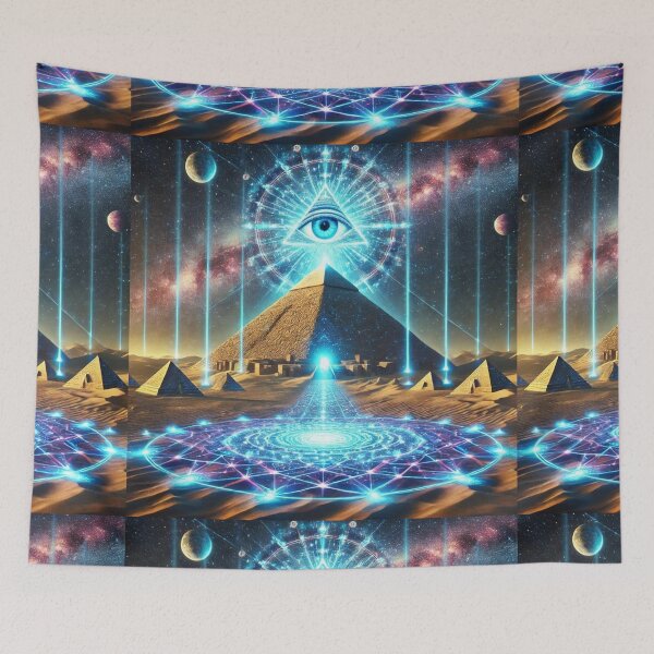 Item preview, All-Seeing Pyramid: Divine Light and Illuminated Sand Dunes designed and sold by Meta2Physical.