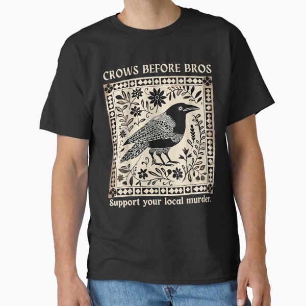 Vista previa del artículo con la obra «Camiseta vintage con el diseño de Crows Before Bros que apoya a tu comunidad de asesinos», diseñado y vendido por animal-x1.