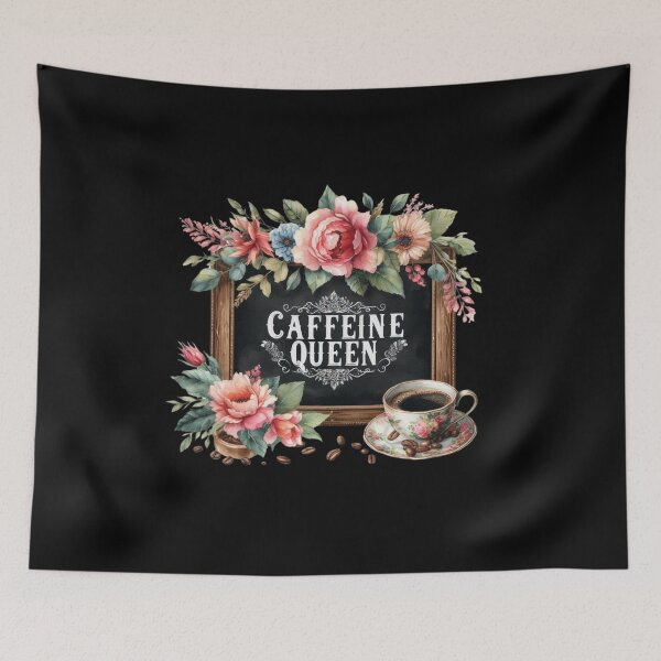 Item preview, Caffeine Queen | Coffeecore Chalkboard Sign | Coffee Memes | Barista designed and sold by Heritage Hive Studio.