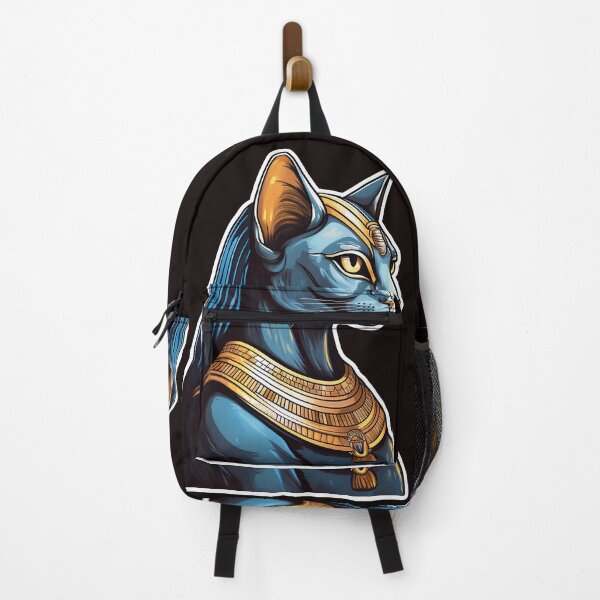 Item preview, An ancient Egyptian Blue Cat with golden necklace Design . designed and sold by HEMRO.