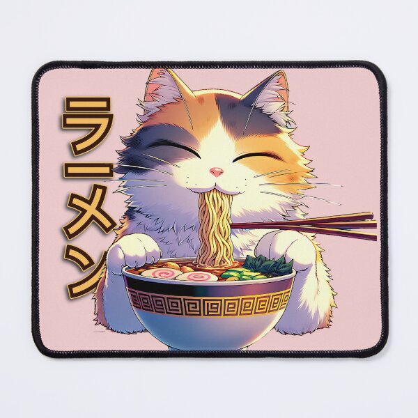 Item preview, Cat and Ramen, Kawaii Cat Ramen, Anime Cat Ramen designed and sold by Mariana Piana.
