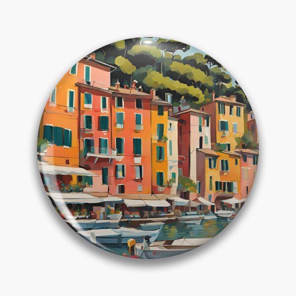 Item preview, Portofino Italy Scene Modern Art Sailboats Waterscape  designed and sold by SeaStarAlex.