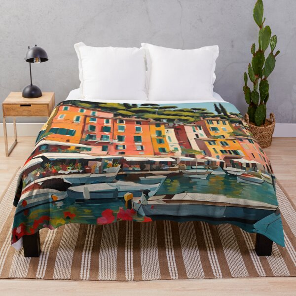 Item preview, Portofino Italy Scene Modern Art Sailboats Waterscape  designed and sold by SeaStarAlex.