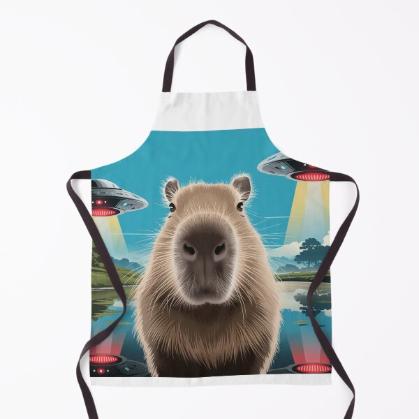 Item preview, Funny Graphic Tee Capybara Selfie with UFOs Weird designed and sold by SztylishDesigns.