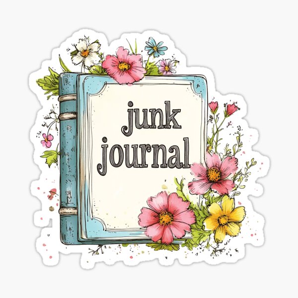 Item preview, Junk Journal Floral Notebook designed and sold by rosebudprintco.