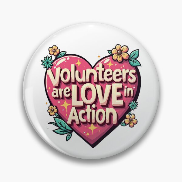 Item preview, Volunteers are Love in Action Heart Floral designed and sold by creative321.