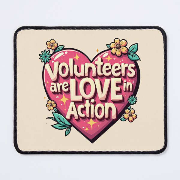 Item preview, Volunteers are Love in Action Heart Floral designed and sold by creative321.