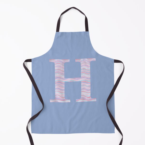 Item preview, Initial H Rose Quartz And Serenity Pink Blue Wavy Lines designed and sold by theartofvikki.