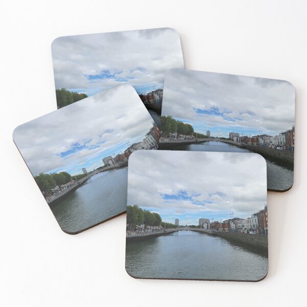 Item preview, Dublin skyline and ha' penny Bridge over the river Liffey designed and sold by JacobsForrest13.