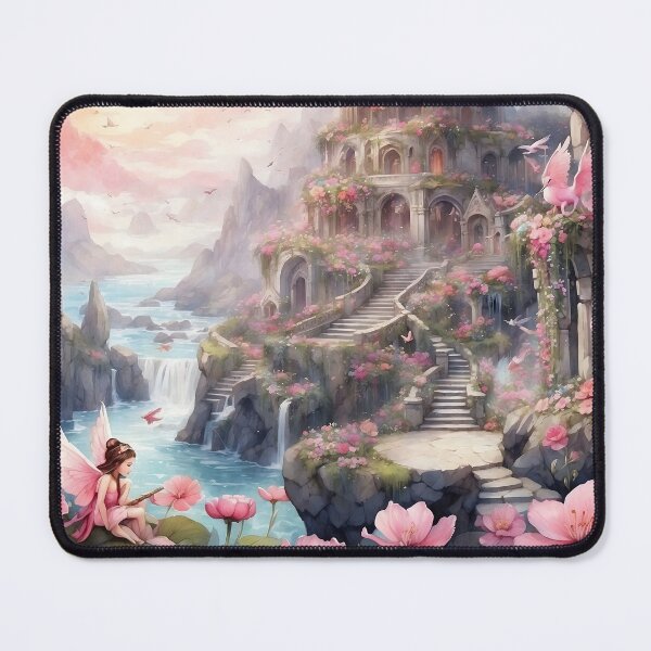 Item preview, fantastic watercolor dream of an elf world designed and sold by VelvetClawStudio.