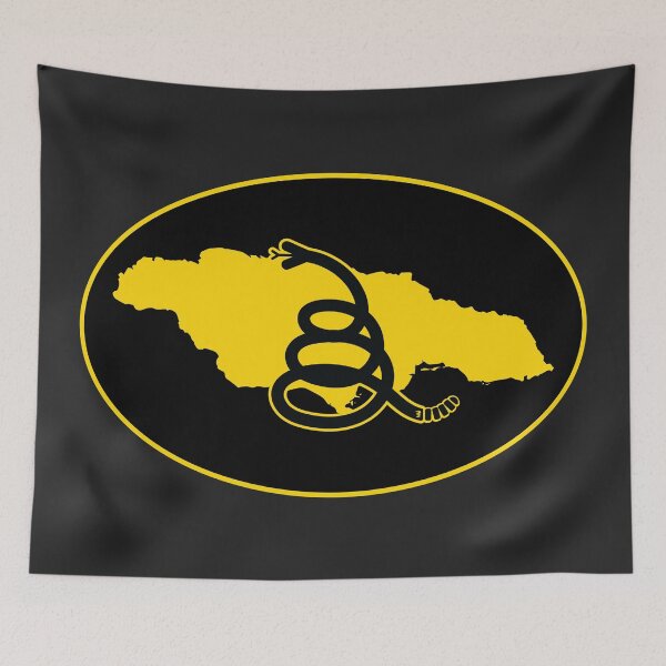 Item preview, JAMAICA - Freedom Is The Superpower - Modern Gadsden Snake Flag - Dont Tread On Me design designed and sold by pelagio.