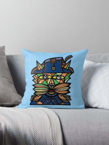 Napoleon Kat Throw Pillow