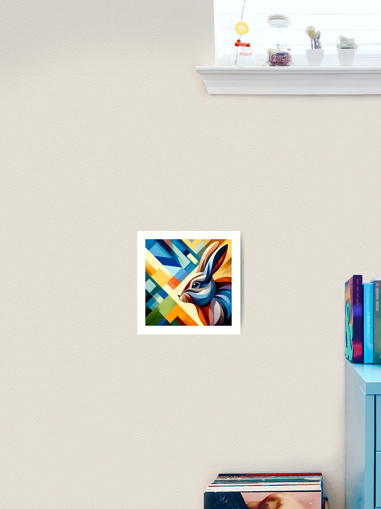 Thumbnail 2 of 3, Art Print, Abstract Rabbit designed and sold by GoldenPattern.