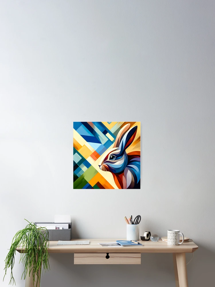 Thumbnail 2 of 3, Poster, Abstract Rabbit designed and sold by GoldenPattern.