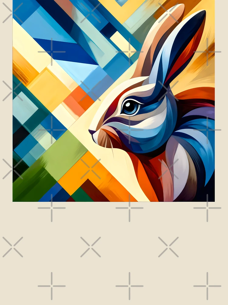 Thumbnail 4 of 4, Relaxed T-Shirt, Abstract Rabbit designed and sold by GoldenPattern.