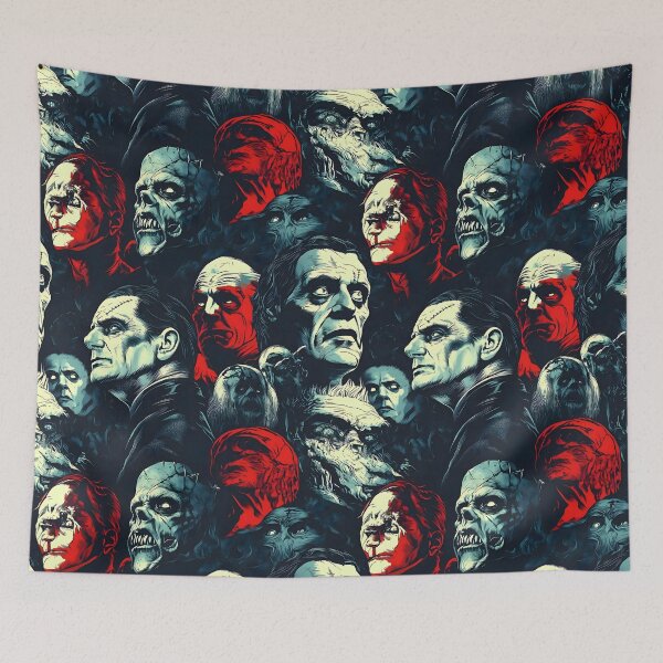 Item preview, Vintage Horror Monsters Seamless Pattern designed and sold by VoyteksDesigns.