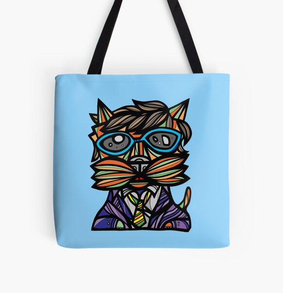 "Kool Kat" All Over Print Tote Bag