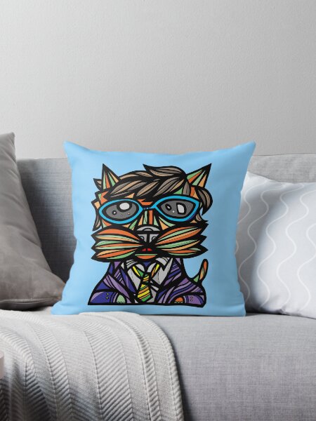 "Kool Kat" Throw Pillow