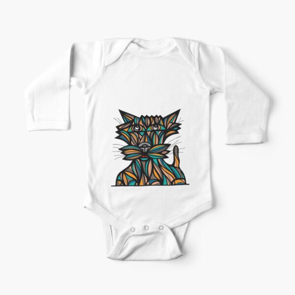 "Fun Kat" Long Sleeve Baby One-Piece