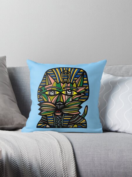 "Pharaoh Kat" Throw Pillow