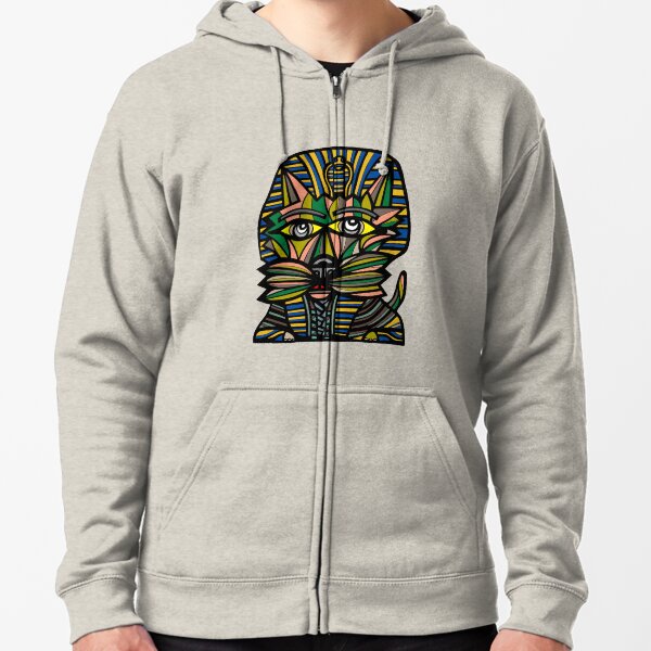 "Pharaoh Kat" Zipped Hoodie