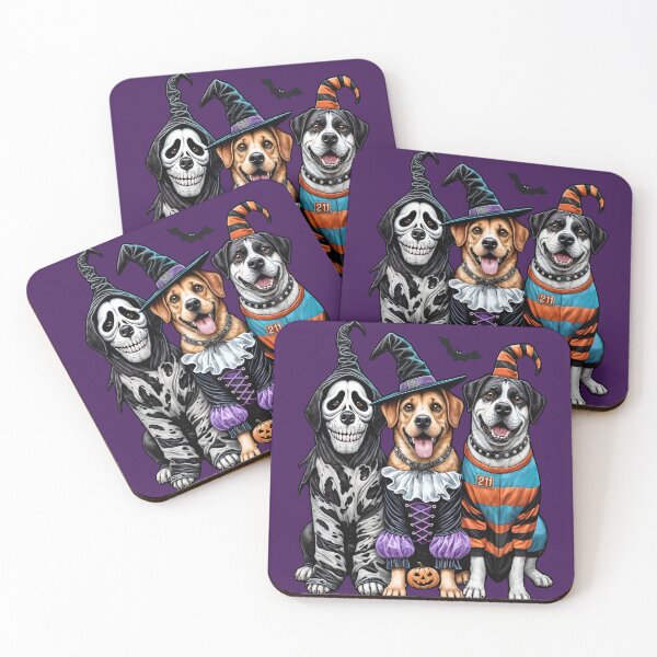Item preview, Halloween, funny dogs: zombie ghost, witch, convict designed and sold by Studio by CH.