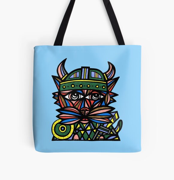 "Viking Kat" All Over Print Tote Bag