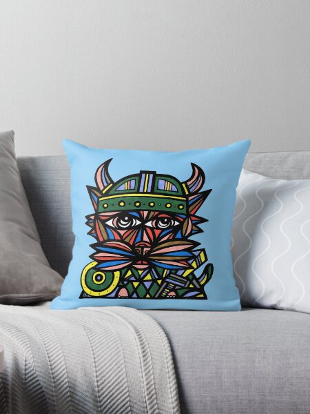 "Viking Kat" Throw Pillow