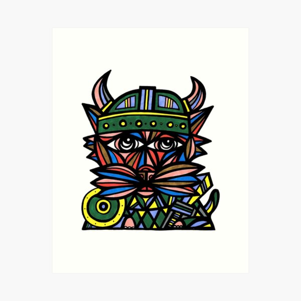 "Viking Kat" Art Print