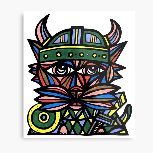 "Viking Kat" Metal Print