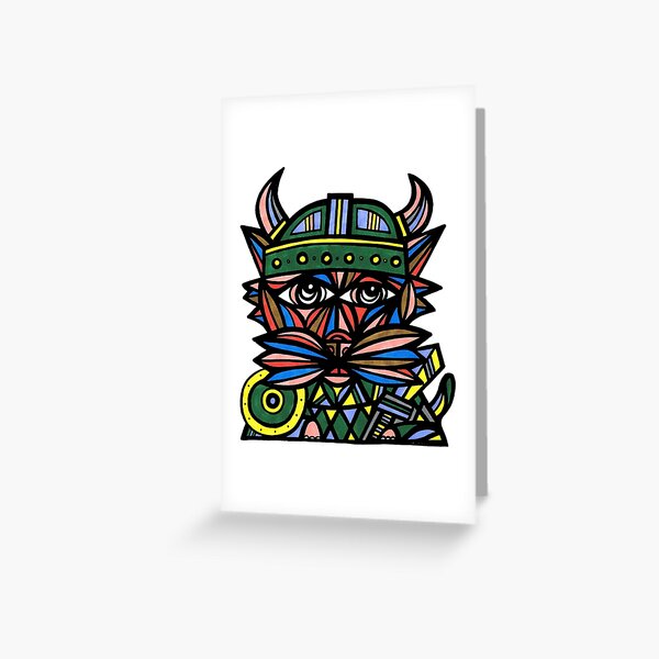 "Viking Kat" Greeting Card