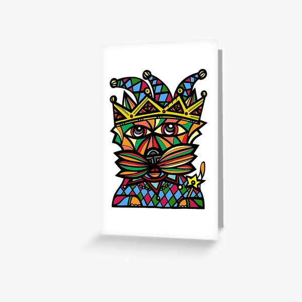 "Jester Kat" Greeting Card