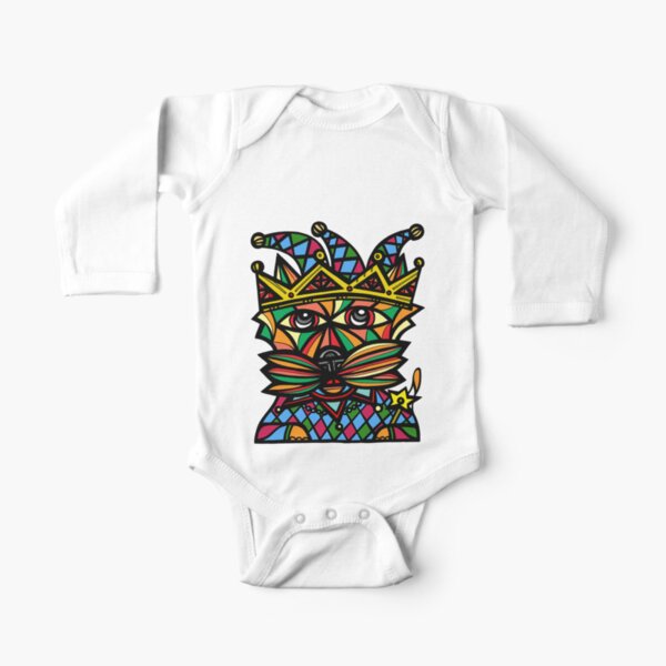 "Jester Kat" Long Sleeve Baby One-Piece