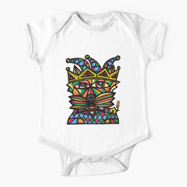 "Jester Kat" Short Sleeve Baby One-Piece