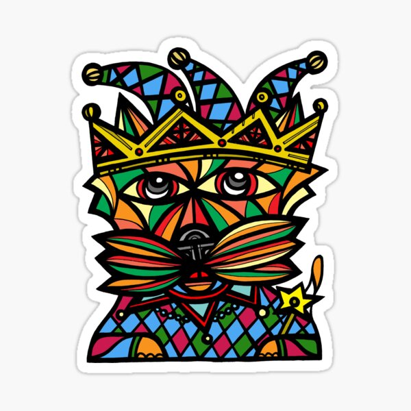 "Jester Kat" Sticker