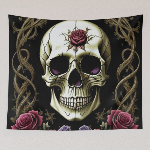 Item preview, Gothic Skull Roses designed and sold by TheDarkWardrobe.