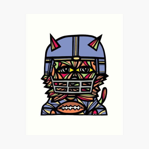 "GridIron Kat" Art Print