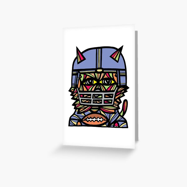 "GridIron Kat" Greeting Card